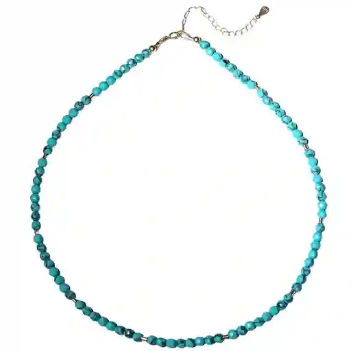 Collar Gargantilla Turquesa 5mm Plata Fina 925 Terranova