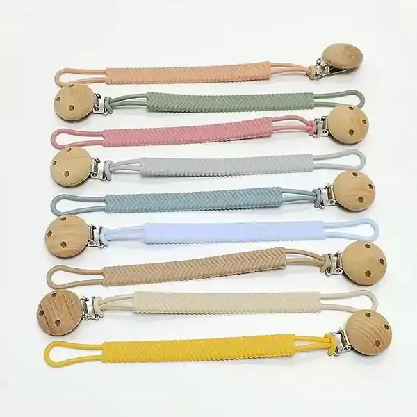 Cadena Portachupete Silicona – Beige