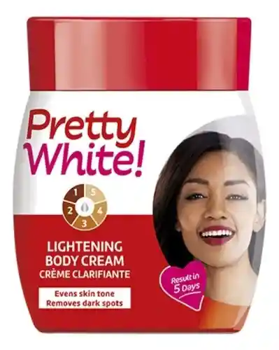 Crema Aclarante Corporal Pretty White Con Vitamina E