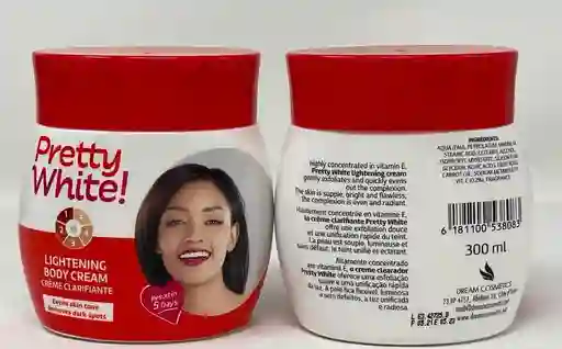 Crema Corporal Aclarante Pretty White Con Vitaminas