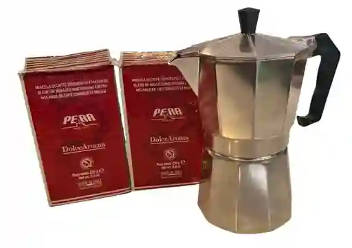 Packs Molidos Dolce Aroma Con Cafetera Moka