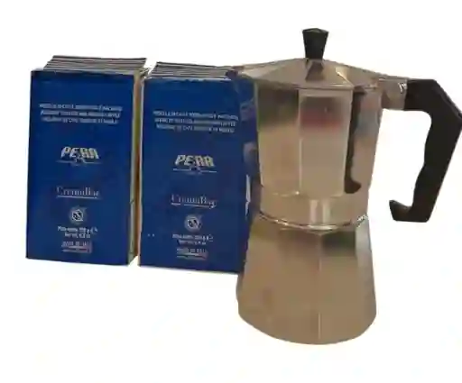 Packs Molidos Crema Bar Con Cafetera Moka