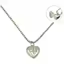 Colgante Relicario Corazon Estrella Plata Fina 925