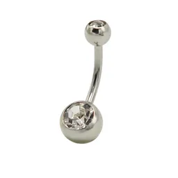 Piercing Ombligo 14g Navel Plateado 10mm Titanio Astm F136