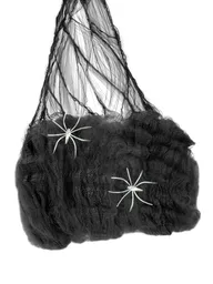 Decoracion Halloween Tela Araña Negro