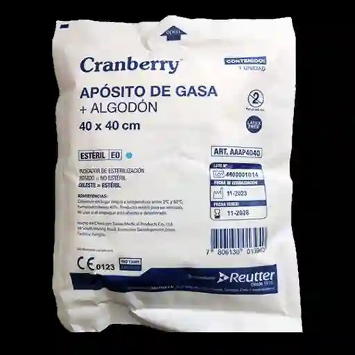 Aposito Gasa +algodon 40 X 40 Cm X 1 Und