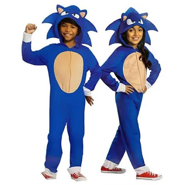 Sonic the Hedgehog - Disfraz oficial de Sonic Movie 2 y tocado, talla L para niños (10-12