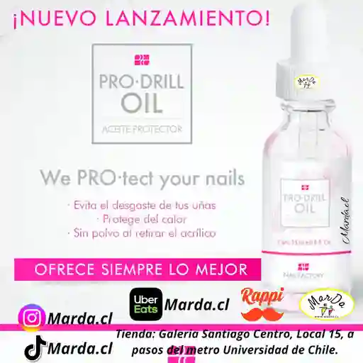 Pro Drill Oil Nail Factory 15 Ml Aceite Protector De Pulido
