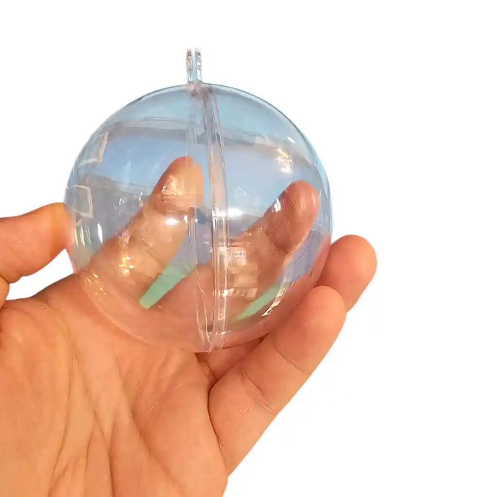 Esferas Transparentes Armables 8cm Navidad
