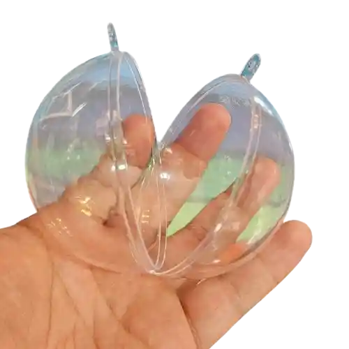 Esferas Transparentes Armables 8cm Navidad