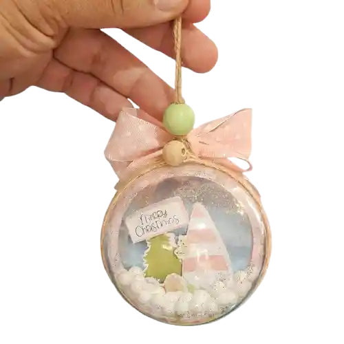 Esferas Transparentes Armables 8cm Navidad