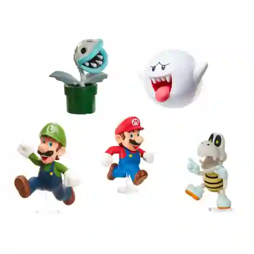 Set De 5 Figuras 6 Cm Super Mario De Nintendo