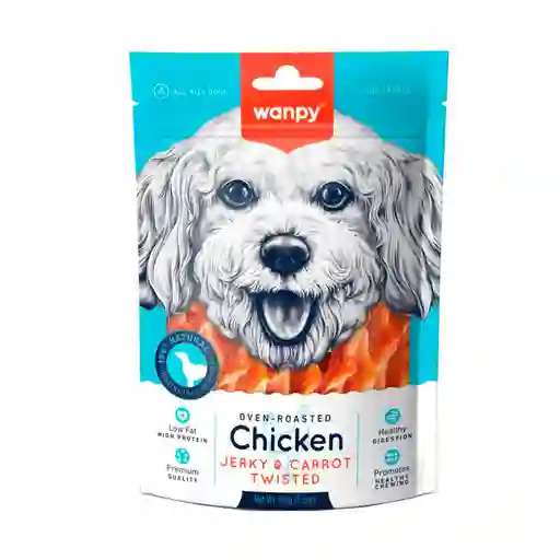 Snack Para Perro Wanpy Chicken Jerky & Carrot Sticks 100 G