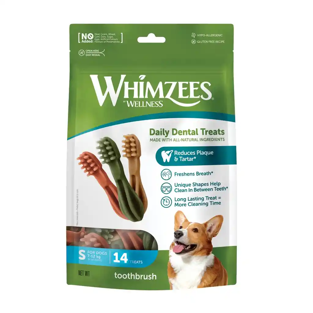 Whimzees Dental Treats Toothbrush Small 14 Unid