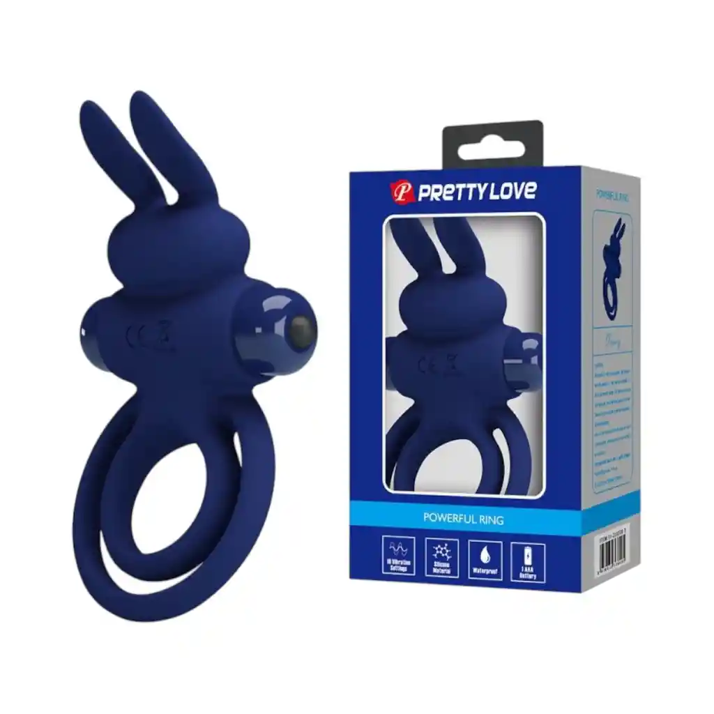 Anillo Conejito Vibrador Doble Darey Azul