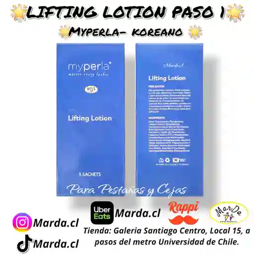 Lifting Lotion Myperla Paso 1 Para Pestañas O Laminado De Cejas