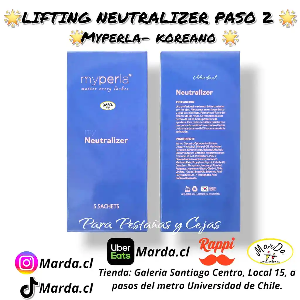 Neutralizer Myperla Paso 2 Para Lifting De Pestañas O Laminado De Cejas