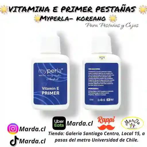 Primer Con Vitamina E Myperla Para Pestañas Y Laminado De Cejas