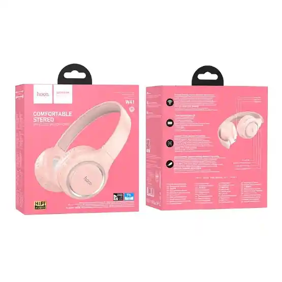 Audífonos Headset Bluetooth Hoco W41 Rosada