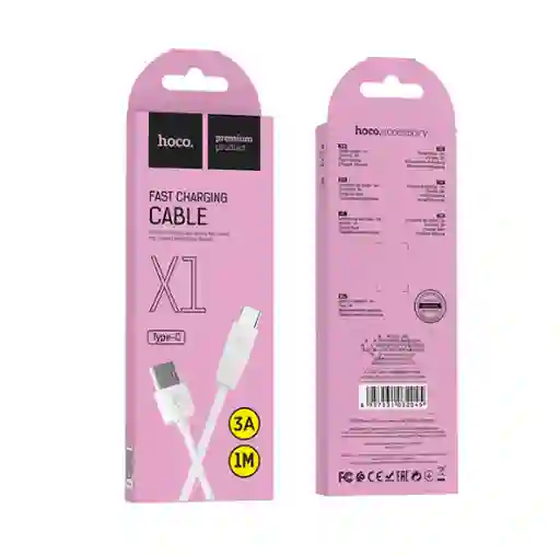 Cable Usb A Tipo C Hoco X1 Blanco