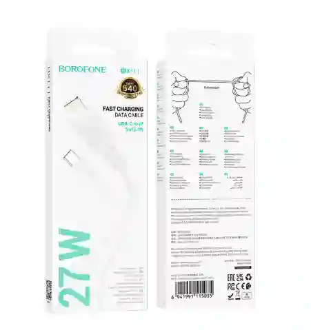 Cable Tipo C A Lightning Borofone Bx111 Pd 27w 1m