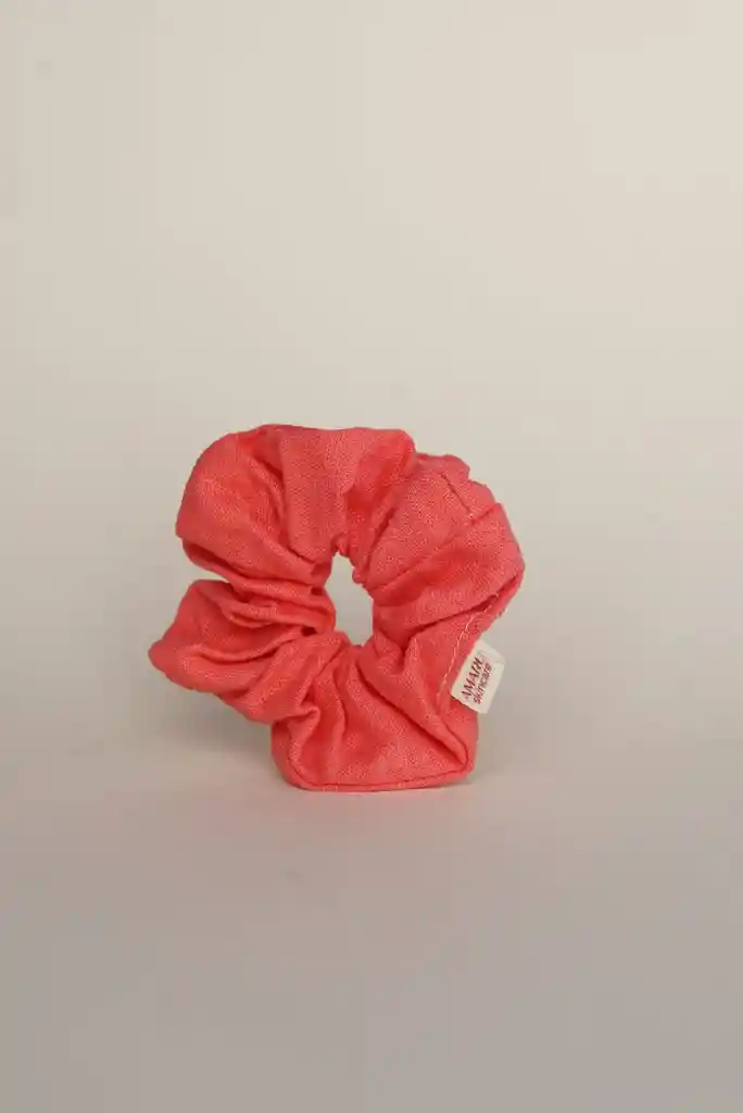 Scrunchies De Lino Coral