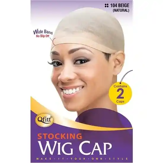 Qfitt Stocking Wig Cap 2 Piezas Color Natural