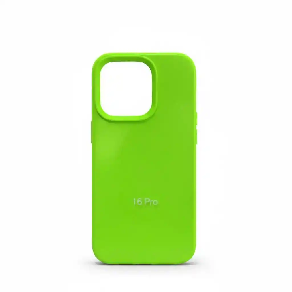 Funda De Silicona Verde Flúor Iphone 16 Pro