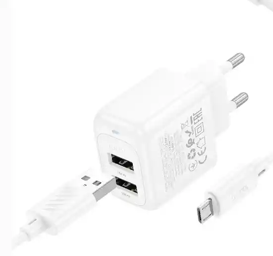 Cargador 2usb Tipo Micro 12w - Hoco Cs51a