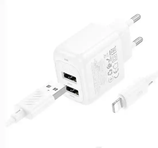 Cargador 2usb Para Iphone 12w - Hoco Cs51a