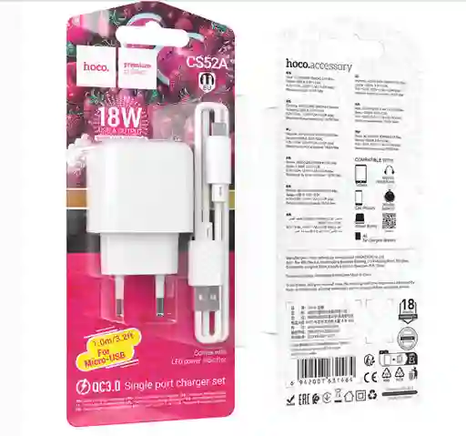 Cargador 18w Usb Tipo Micro