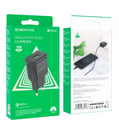 Cargador Adaptador 18w Sin Cable Usb Qc3.0 - Borofone Ba59a