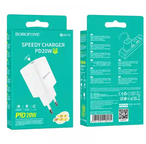 Cargador Adaptador Tipo C 20w - Borofone Ba81a