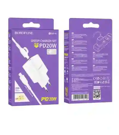 Cargador Para Iphone 20w Con Cable C A Lightning - Borofone Ba81a