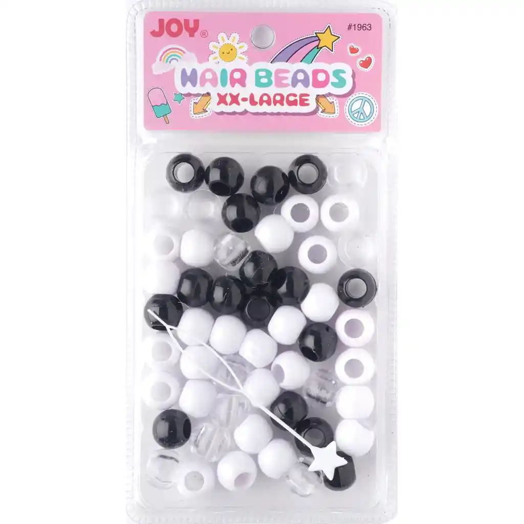 Shakiras Cuentas Para Trenzas Peinados | Negro, Blanco, Transparente