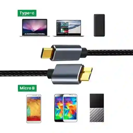 Cable Datos Usb C - Usb Micro B Disco Duro Hdd