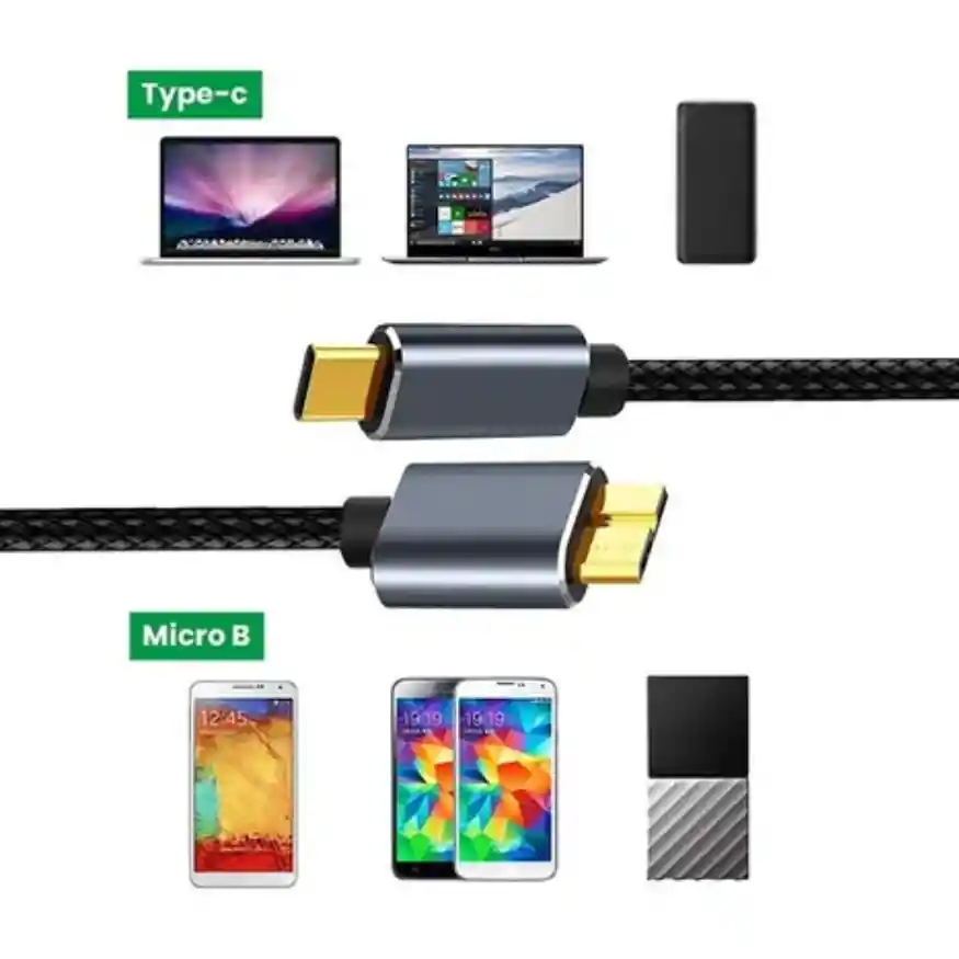 Cable Datos Usb C - Usb Micro B Disco Duro Hdd