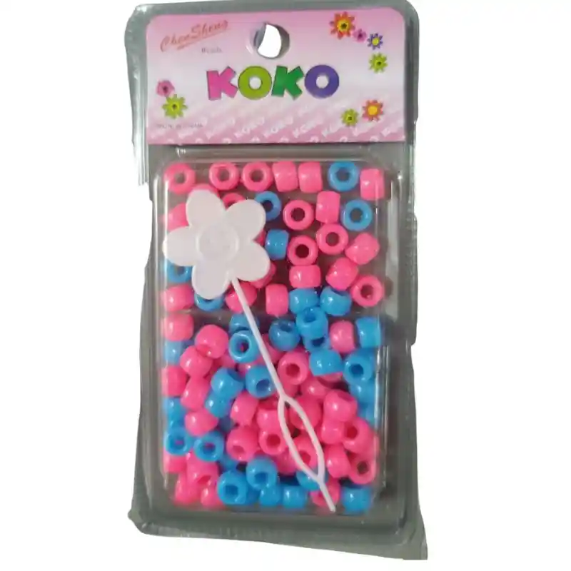 Shakiras Cuentas Para Trenzas Peinados | Rosadas Con Celeste