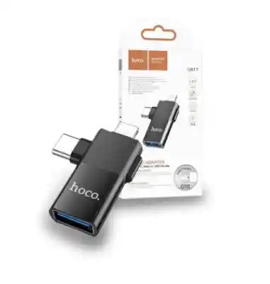 Adaptador 2 En 1 Lightning - Tipo C A Usb - Hoco Ua17
