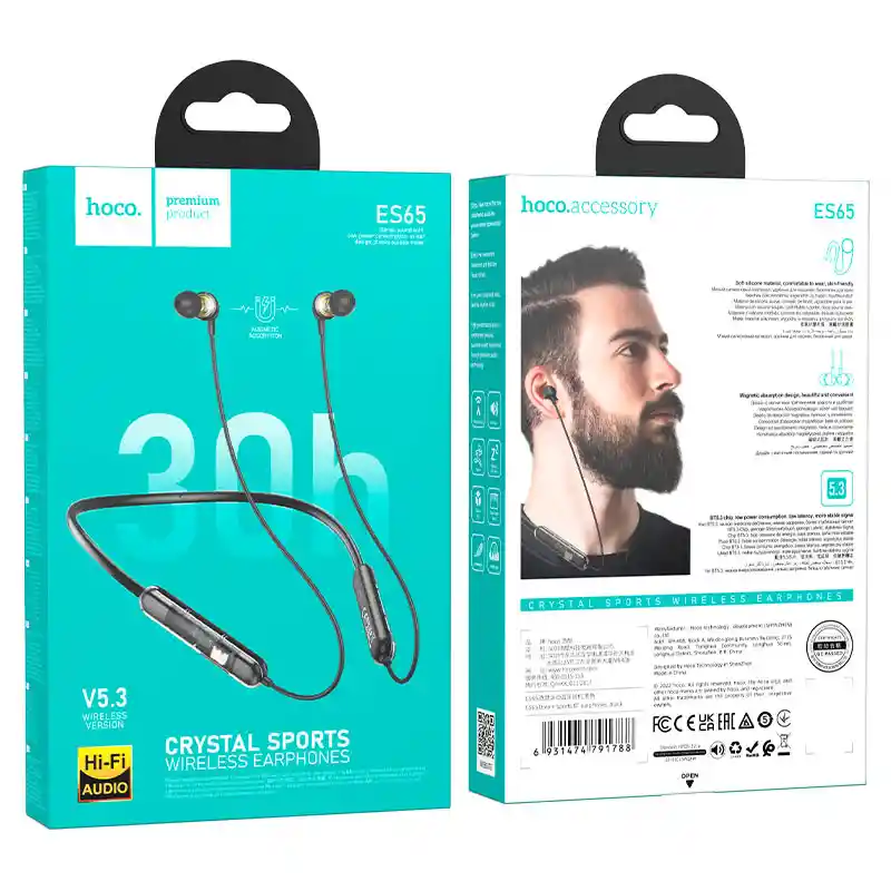 Auriculares Inalámbricos Deportivos - Hoco “es65 Dream” - Negro