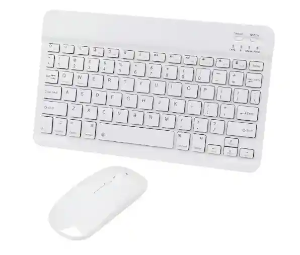 Kit Teclado+mouse Para Ipad Tablet Teléfono Tv - Bluetooth