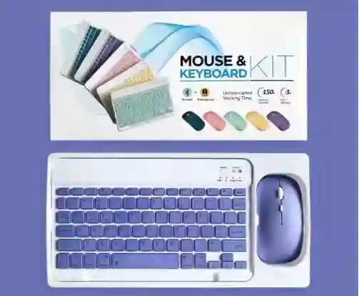 Kit Teclado+mouse Para Ipad Tablet Teléfono Tv - Bluetooth