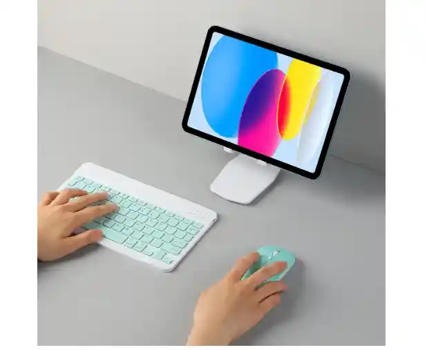 Kit Teclado+mouse Para Ipad Tablet Teléfono Tv - Bluetooth