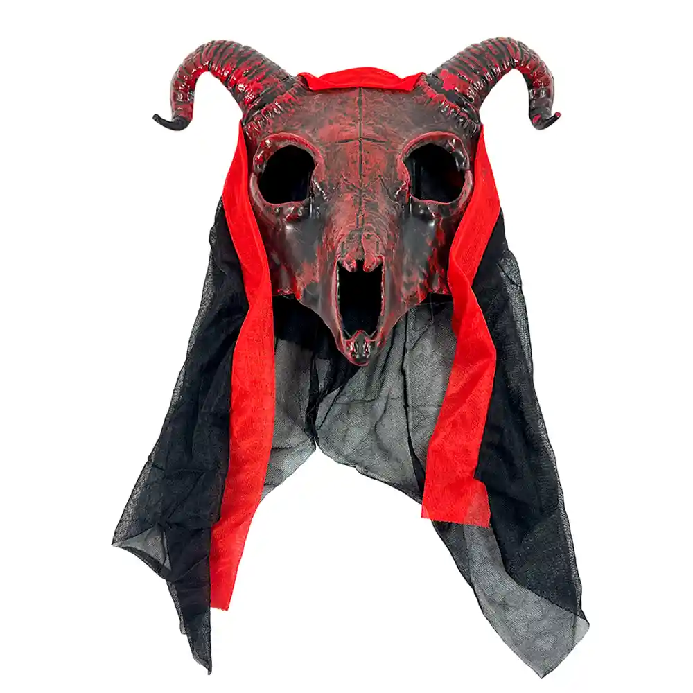 Mascara Craneo Carnero Con Capucha