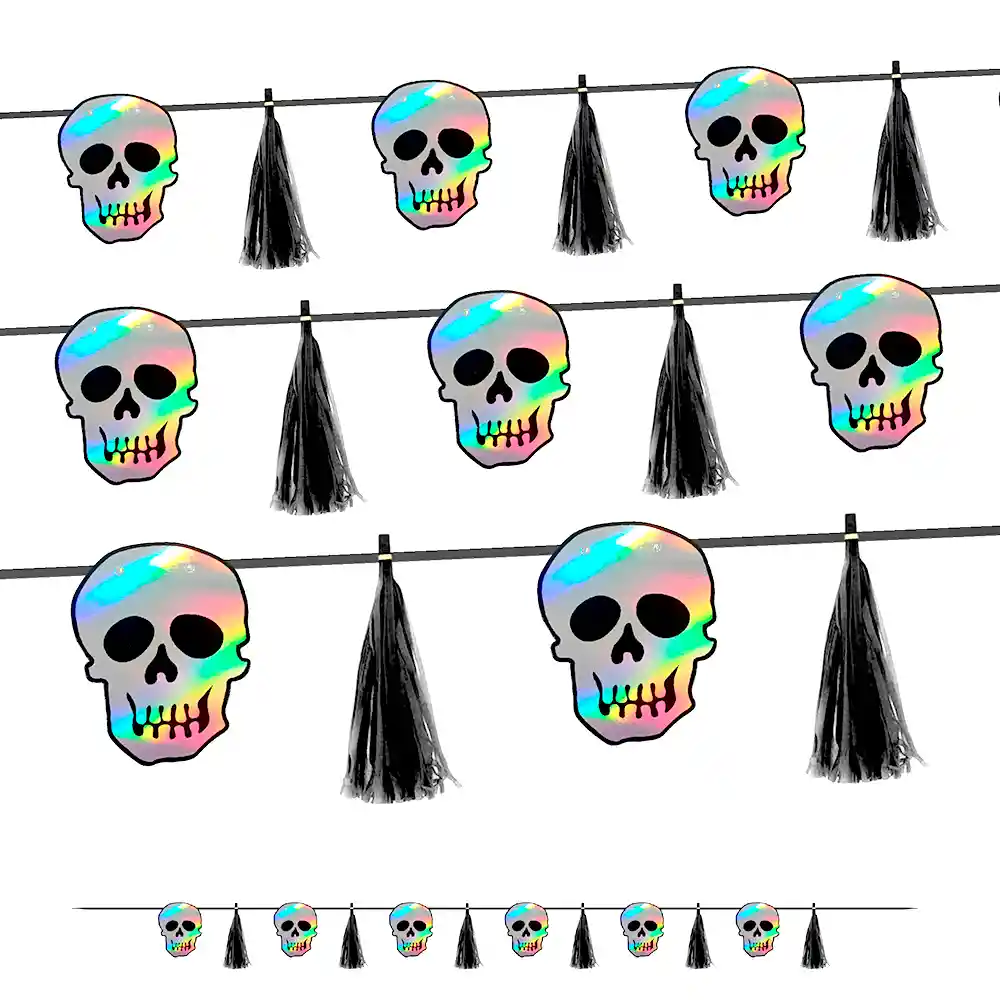 Guirnalda Tassel Y Calavera Halloween