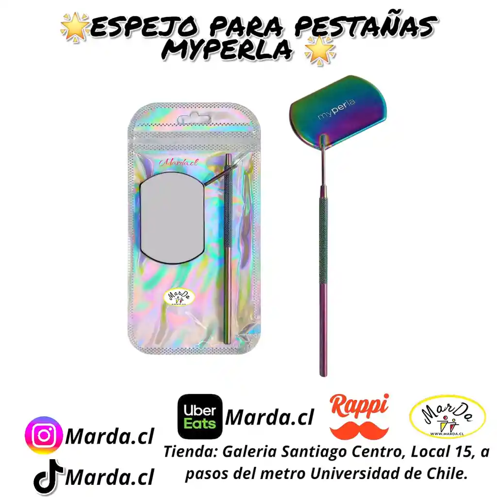 Espejo Para Pestañas Myperla Color Tornasol