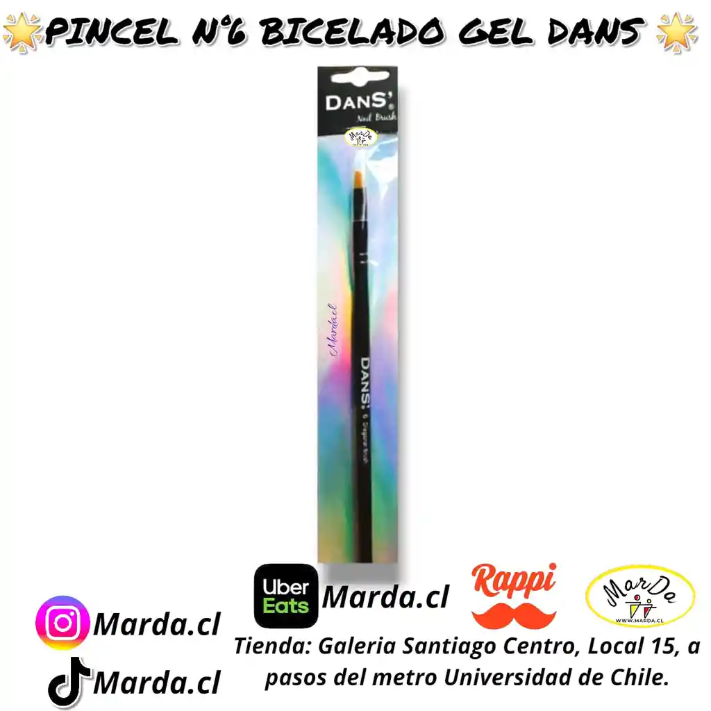 Pincel N°6 Biselado Gel Dans