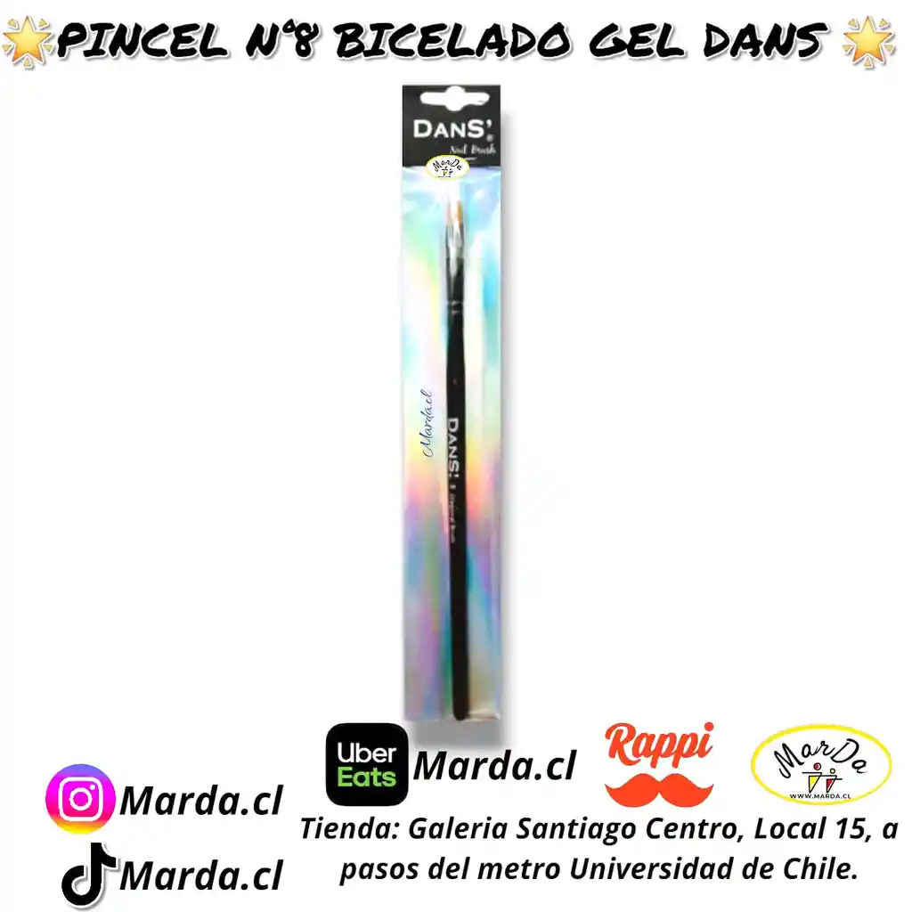Pincel N°8 Biselado Gel Dans