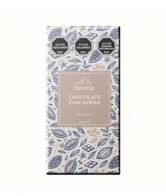Chocolate Con Avena 53% Cacao 80grs, Sin Lactosa