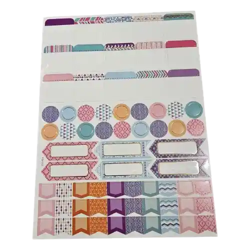 Stickers Pasteles 4 Hojas Especiales Para Planners Y Calendarios De Planificación